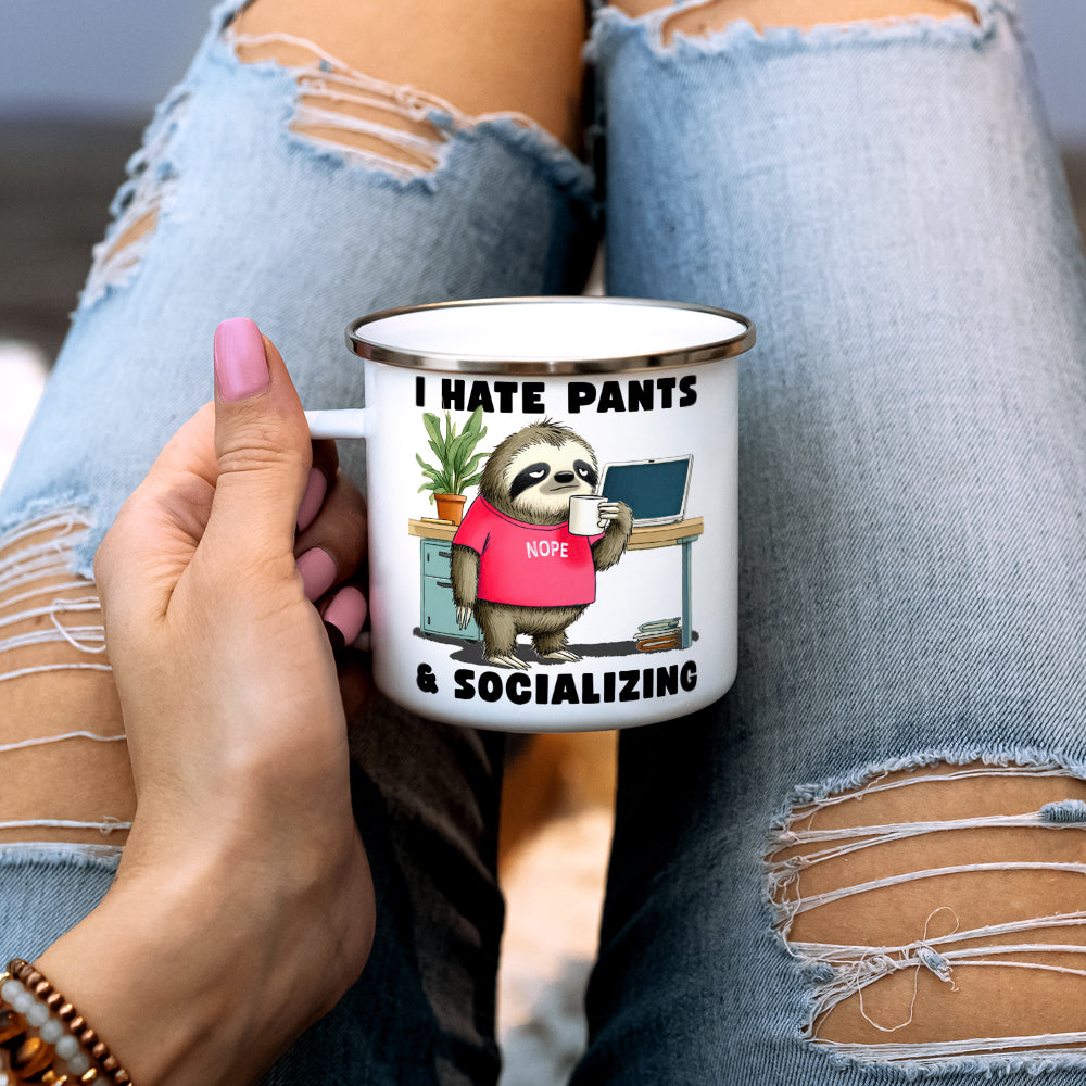 Antisocial Sloth Camp Mug