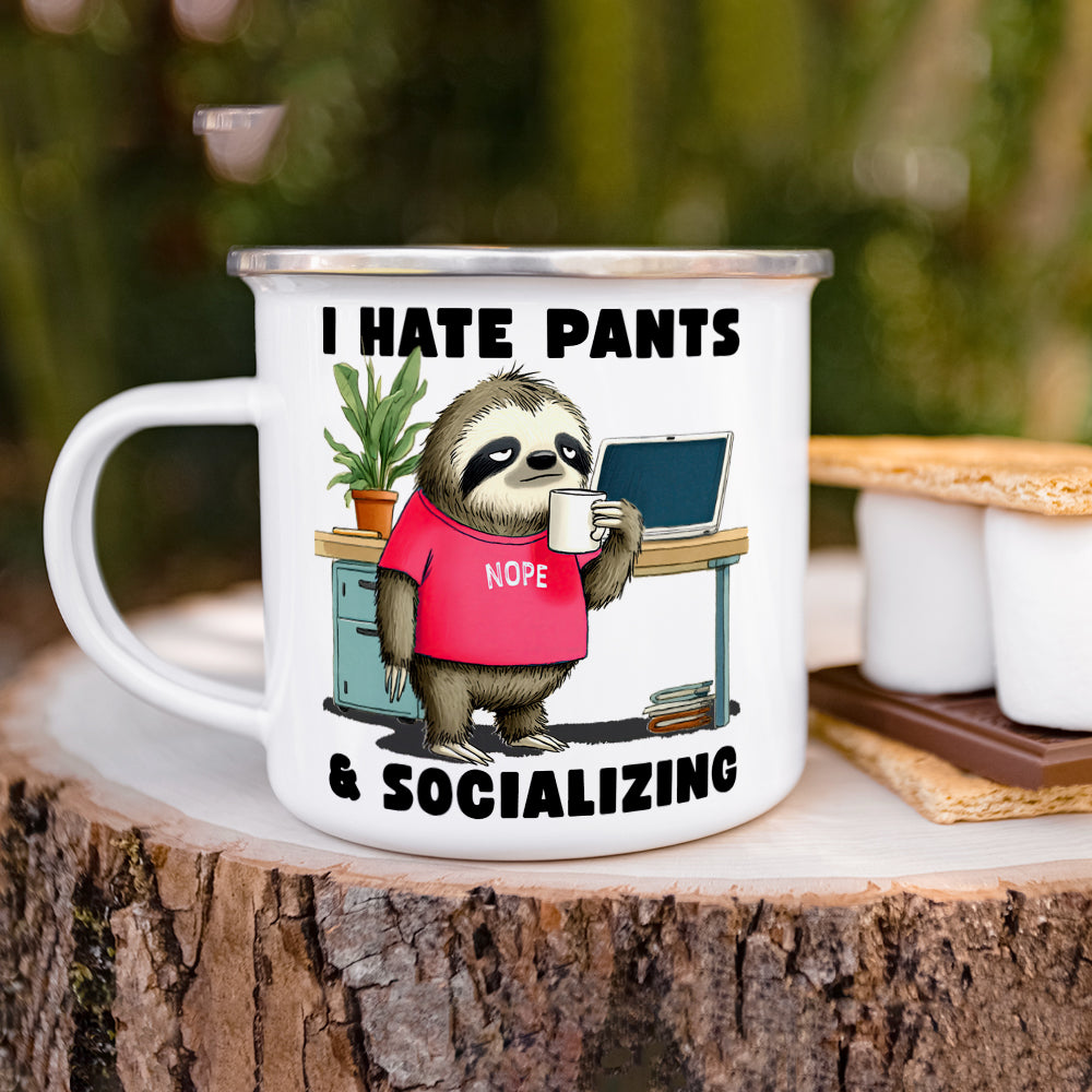 Antisocial Sloth Camp Mug