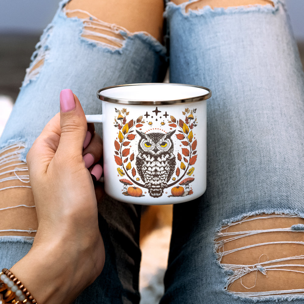 Autumn Owl Camp Mug