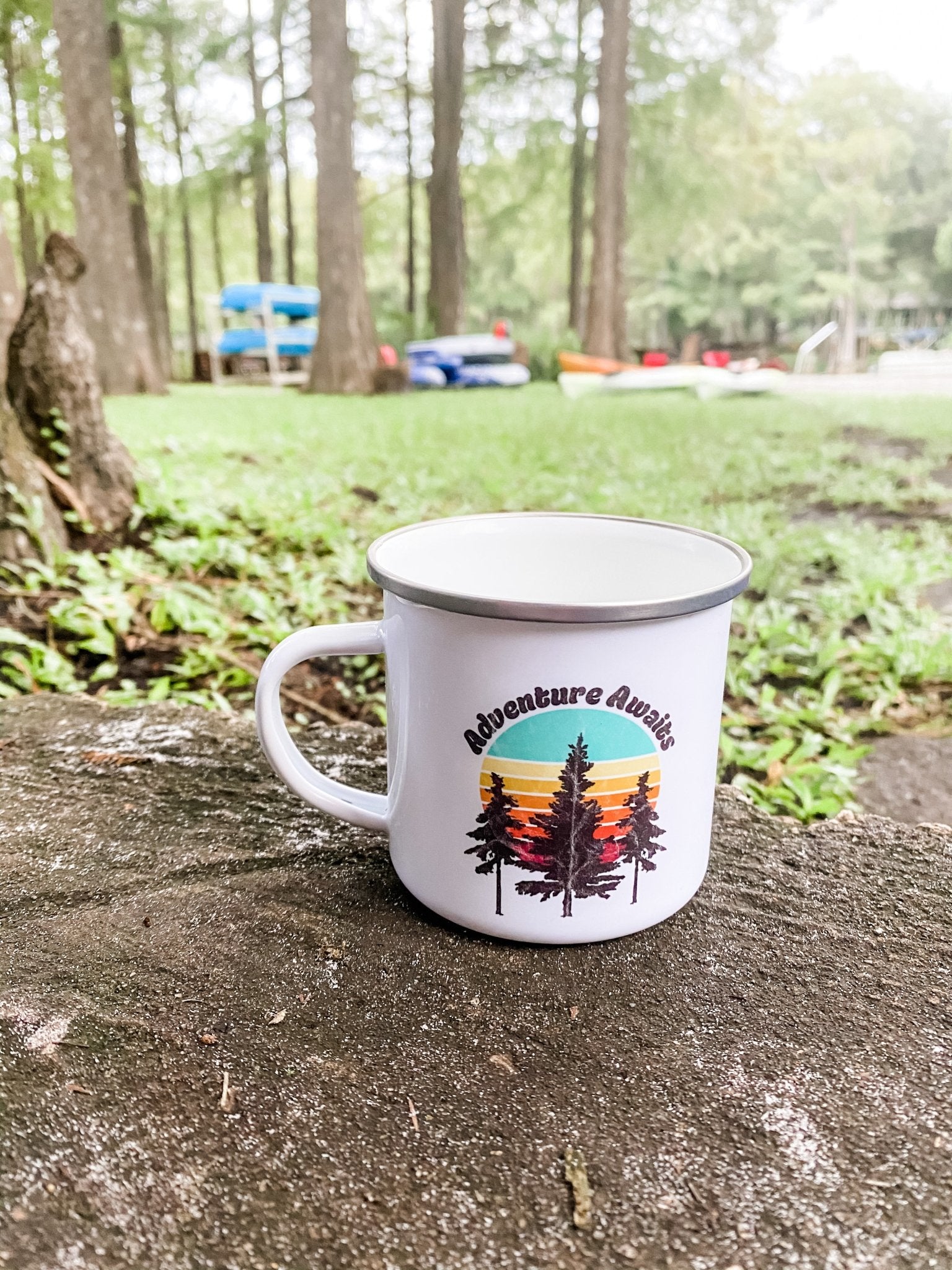 Adventure Awaits Camp Mug