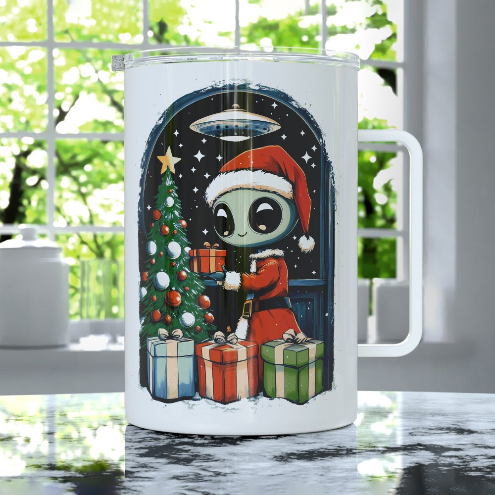 Alien Christmas Insulated Travel Mug