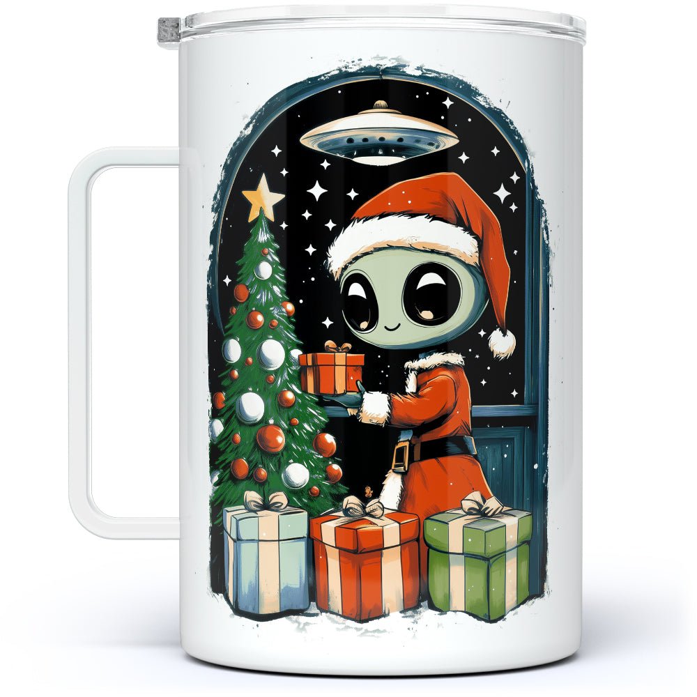 Alien Christmas Insulated Travel Mug