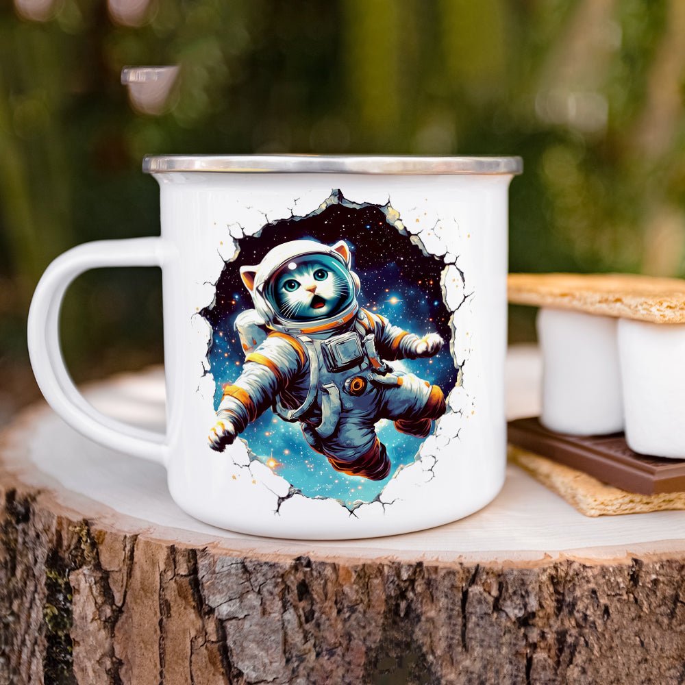 Astronaut Cat Camp Mug