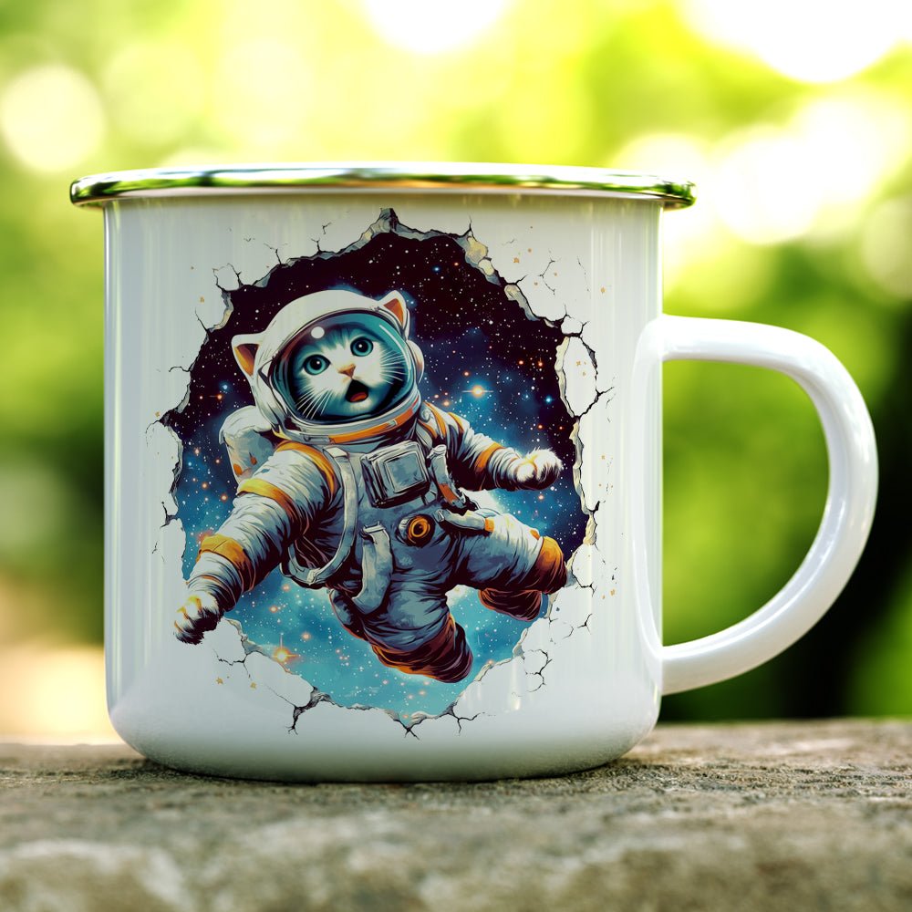Astronaut Cat Camp Mug