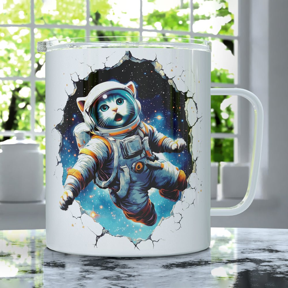 Astronaut Cat Insulated Travel Mug