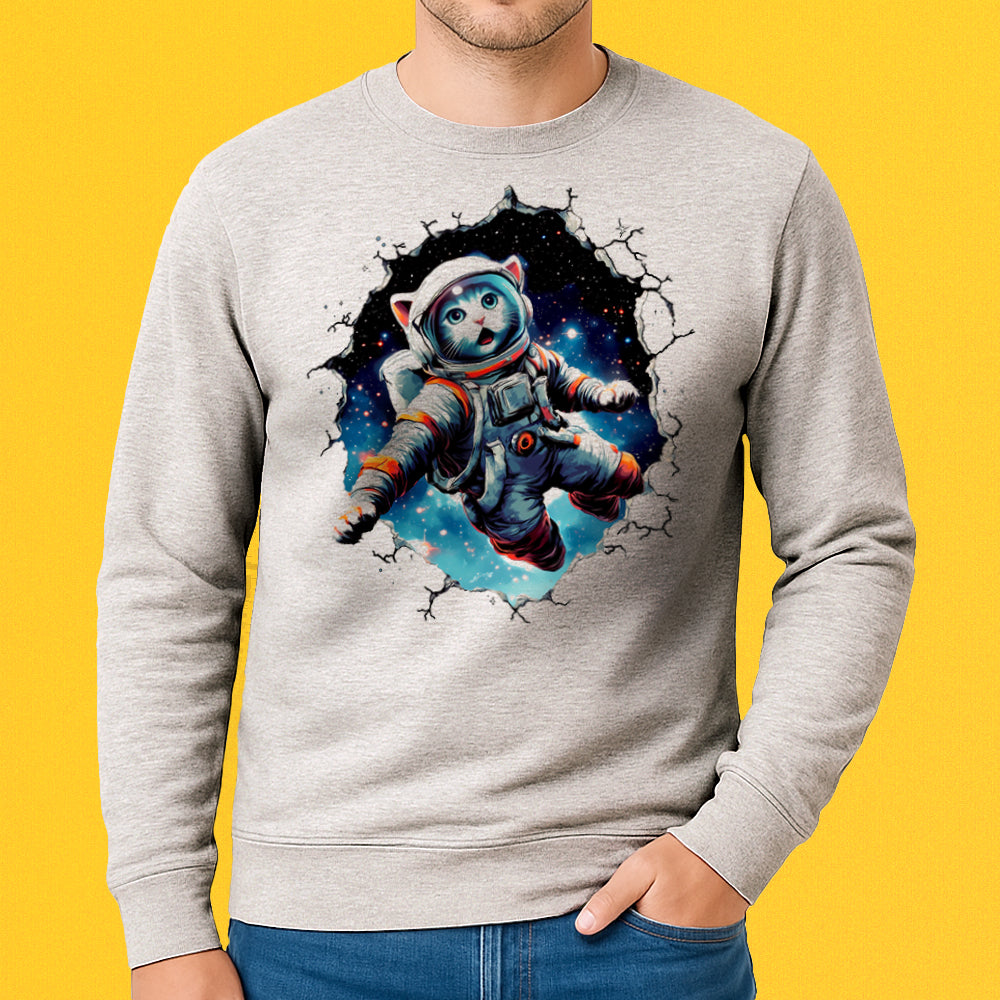 Astronaut Cat Crewneck Sweatshirt