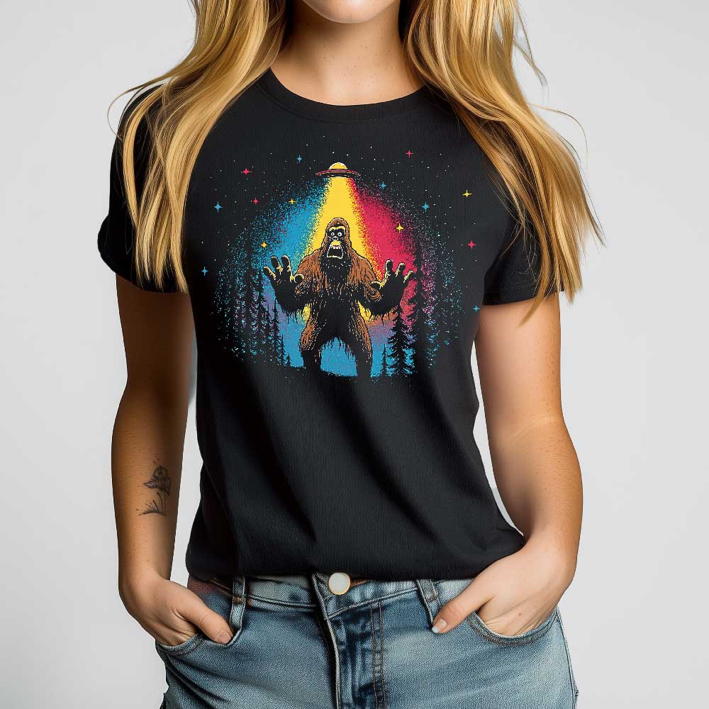 Bigfoot UFO Crewneck Tshirt