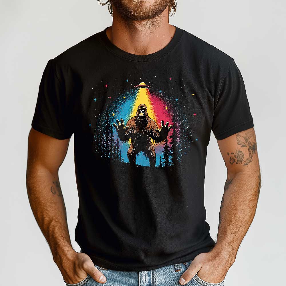 Bigfoot UFO Crewneck Tshirt
