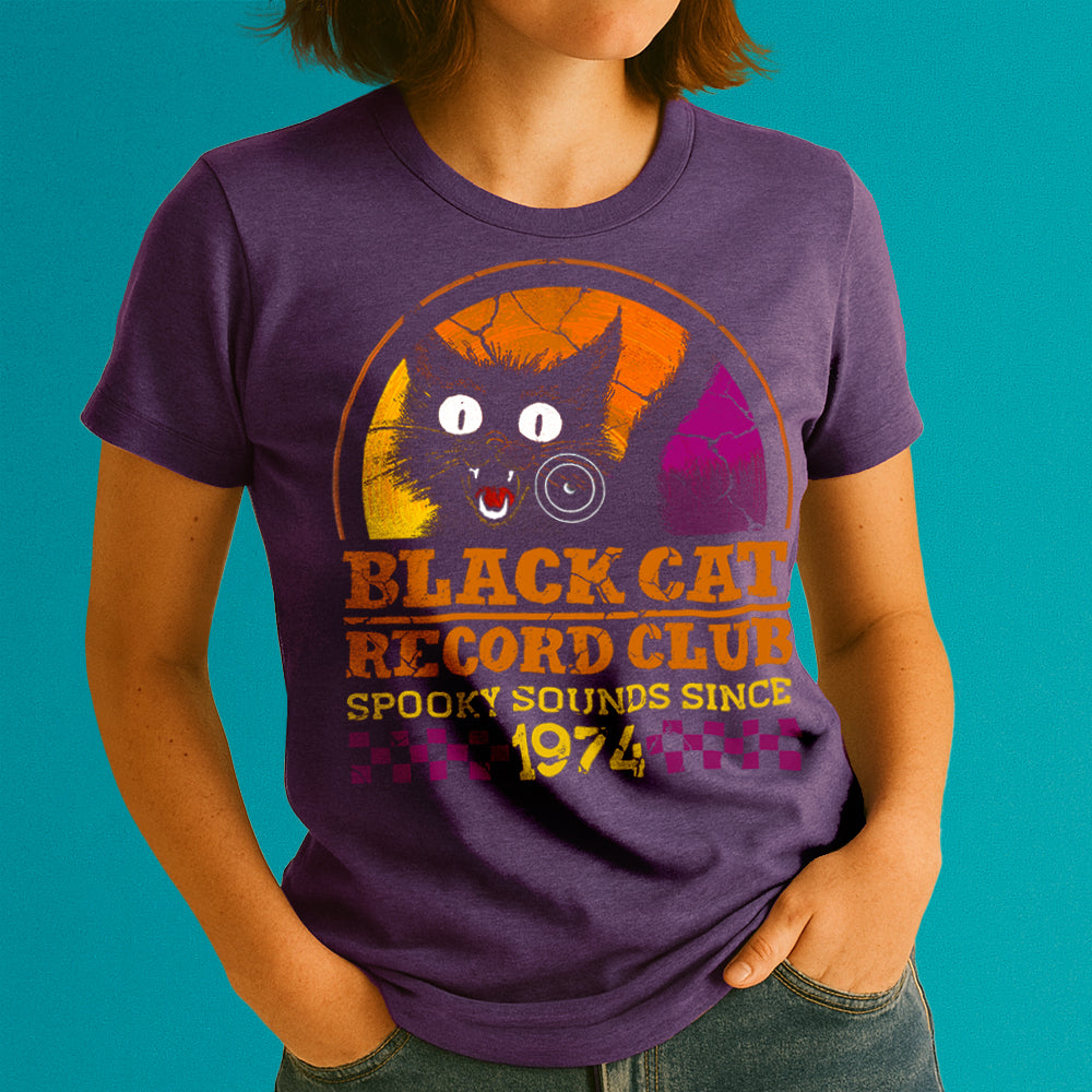 Black Cat Record Club Crewneck Tshirt