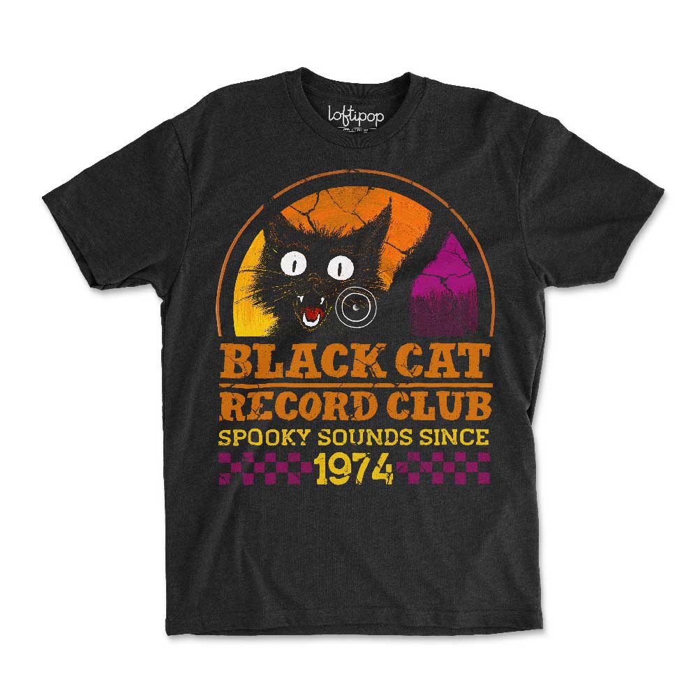 Black Cat Record Club Crewneck Tshirt