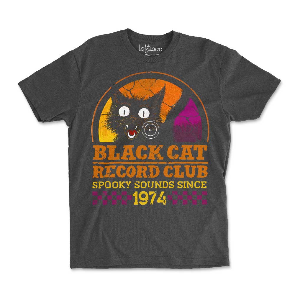 Black Cat Record Club Crewneck Tshirt