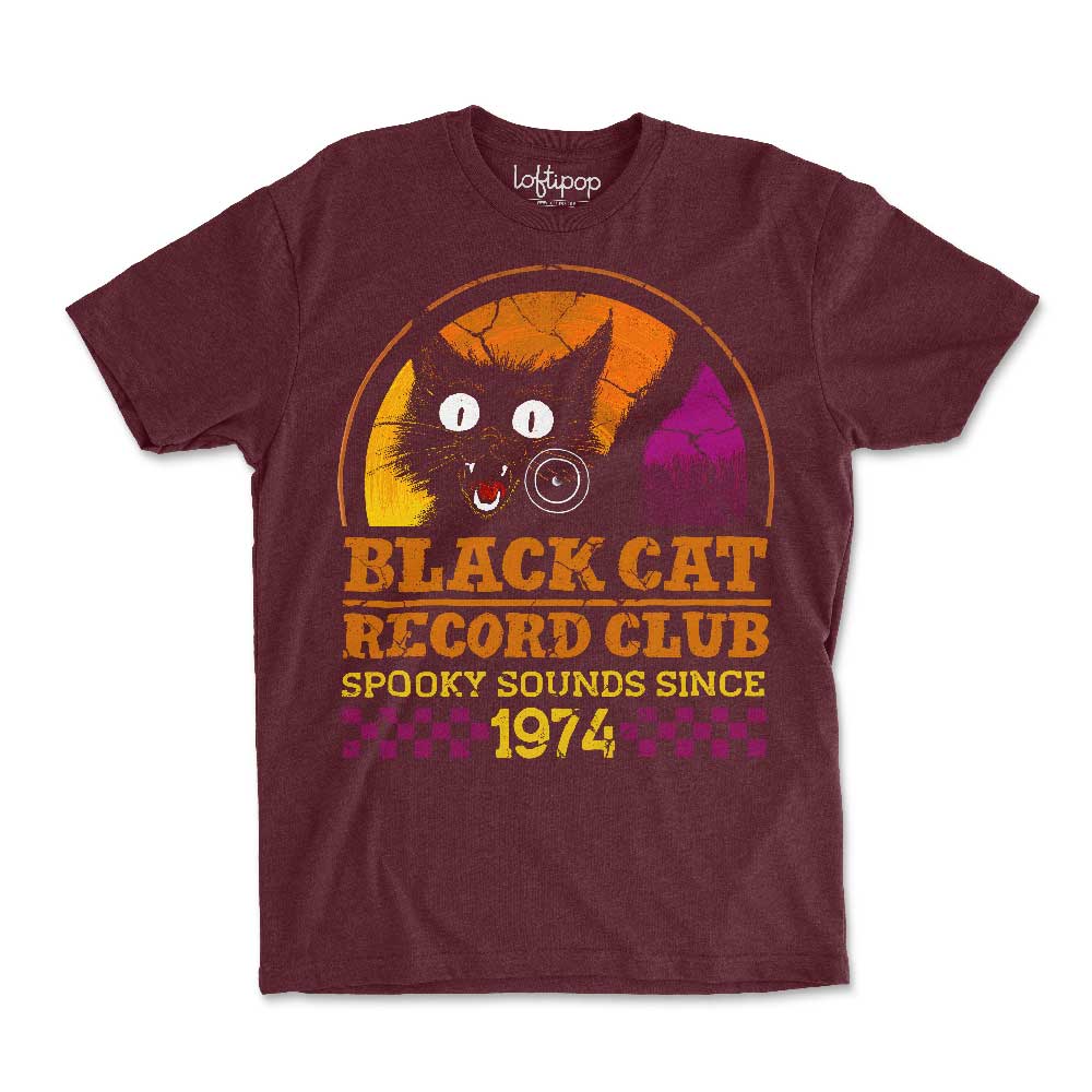 Black Cat Record Club Crewneck Tshirt