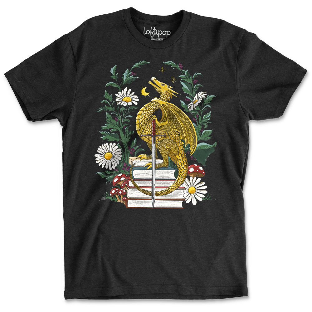 Bookish Dragon Crewneck Tshirt