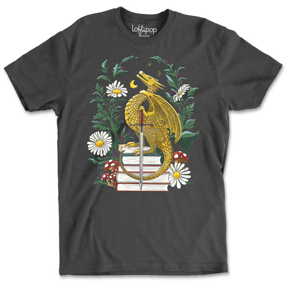 Bookish Dragon Crewneck Tshirt