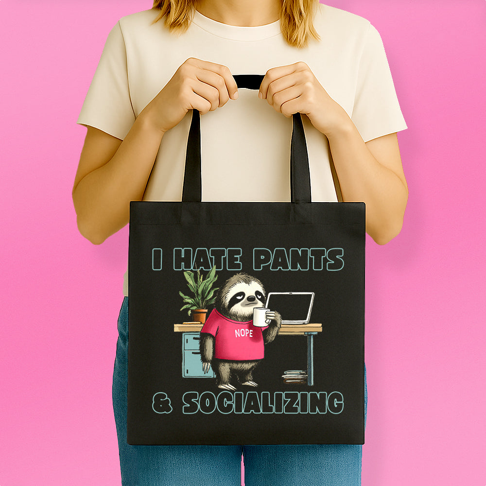 Antisocial Sloth Tote Bag