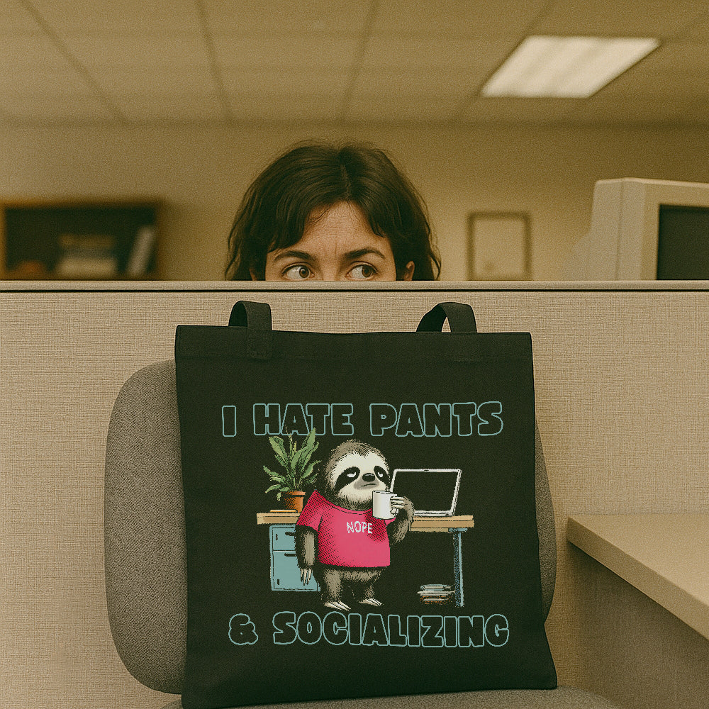 Antisocial Sloth Tote Bag