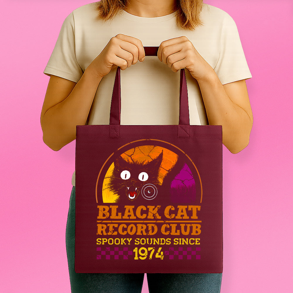 Black Cat Record Club Tote Bag