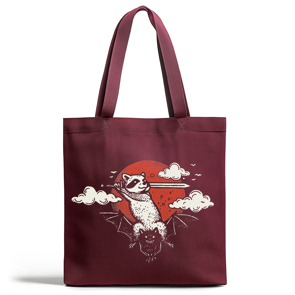 Adventure Raccoon Tote Bag